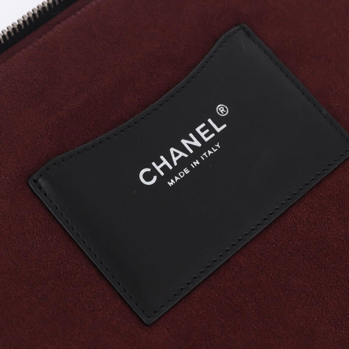 Chanel Zip Around Ipad Case Quilted Lambskin Black Leather Tech Accessory Accessory (Pre-Owned)