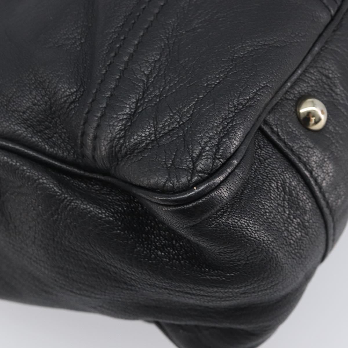 Gucci Princy Leather Black Leather Tote Bag Bag (Pre-Owned)