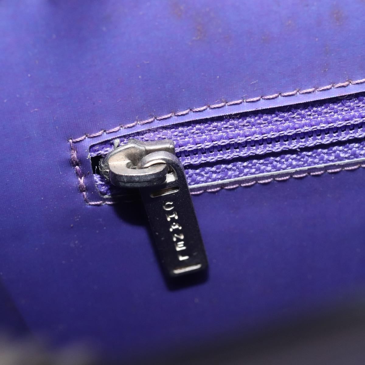 Chanel Vintage Holographic Chain Vinyl Purple Synthetic Tote Bag Bag (Pre-Owned)