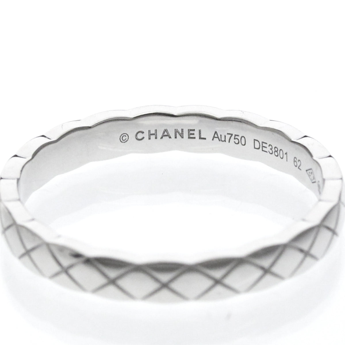 Chanel Coco Crush 18K White Gold Silver White_Gold Ring Jewelry (Pre-Owned)