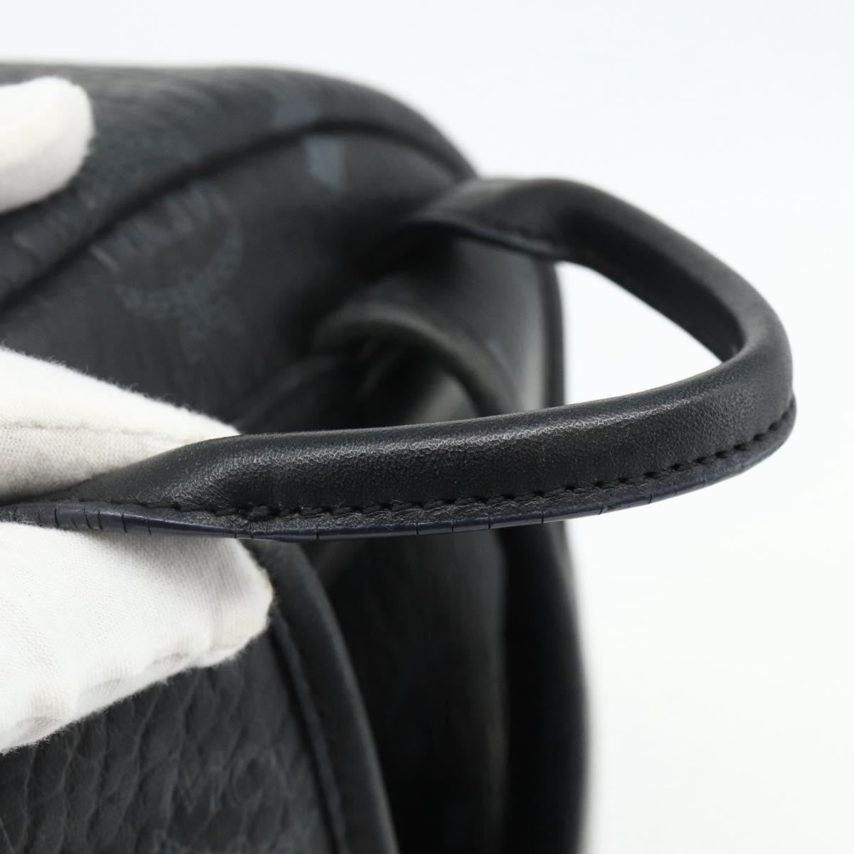 MCM Vintage Vicetos Leather Black Leather Backpack Bag (Pre-Owned)