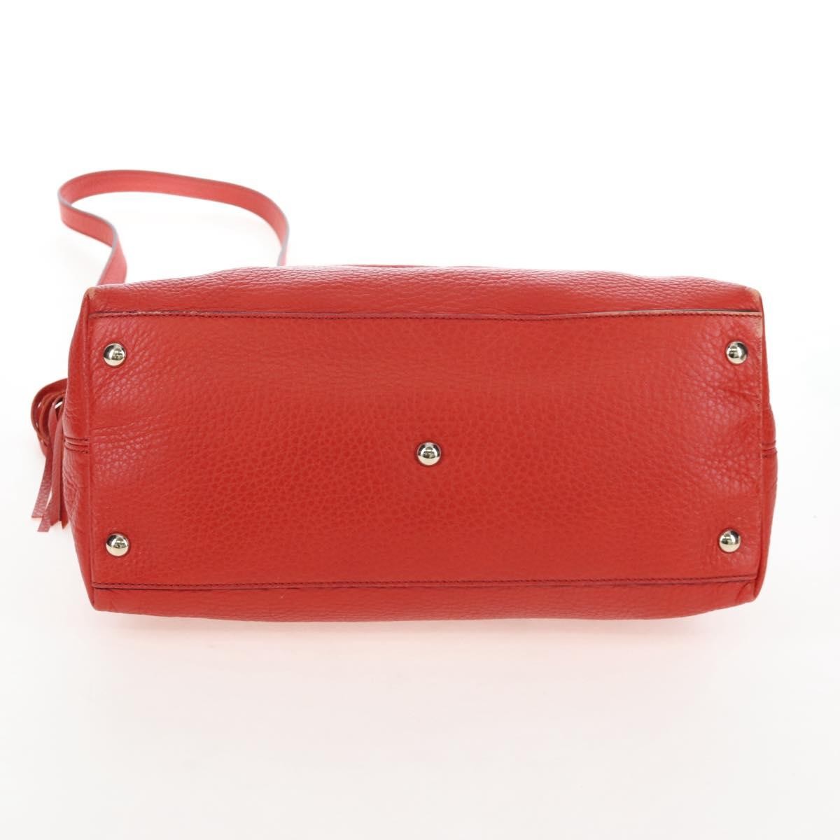 Gucci Soho Convertible Soft Top Handle Leather Orange Leather Handbag (Pre-Owned)