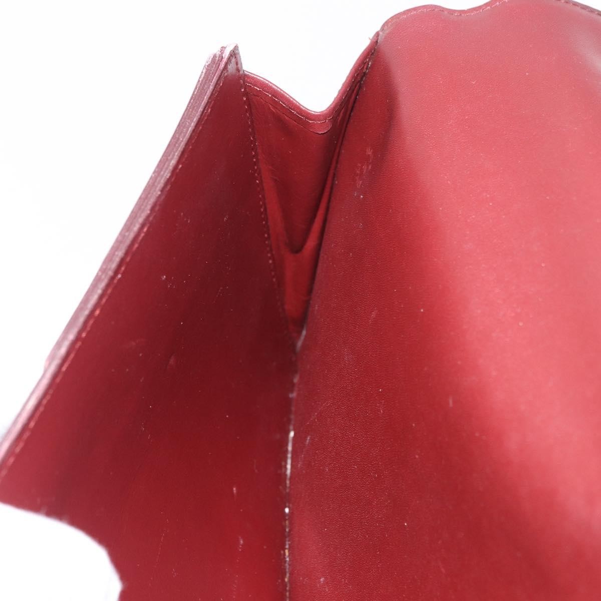 Cartier Must De Cartier Leather Burgundy Leather Clutche & Pouche Bag (Pre-Owned)