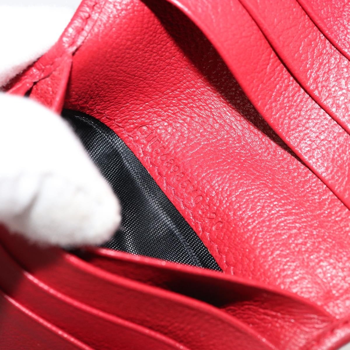 Saint Laurent Zipped Bifold Leather Red Leather Wallets Accessory (Pre-Owned)