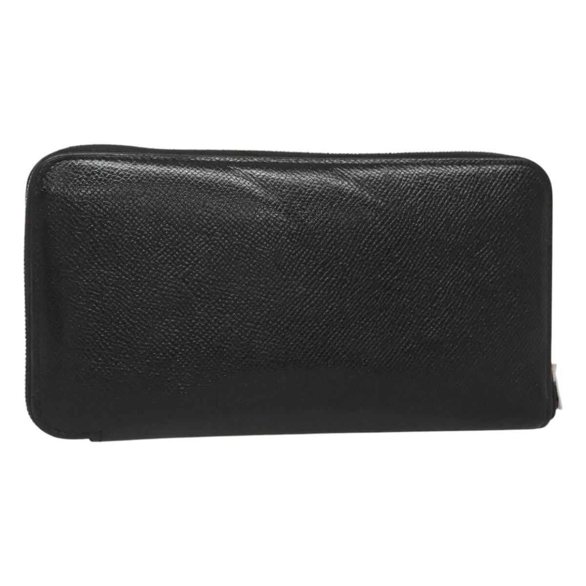 Hermes Azap Zip Around Silk'in Epsom Black Leather Wallets Accessory (Pre-Owned)