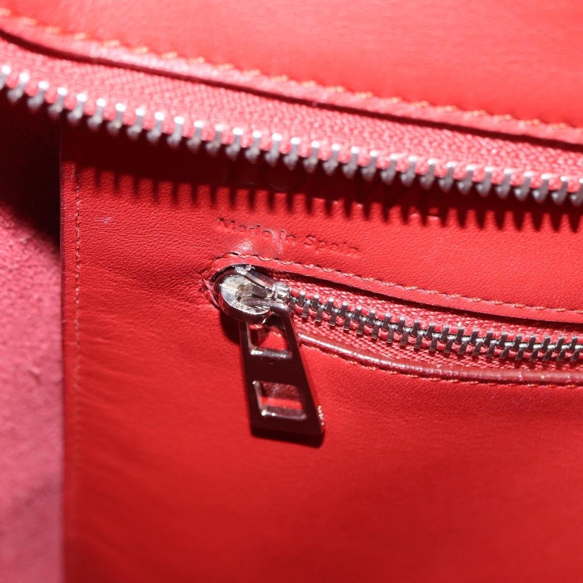 Loewe Tote Leather Red Leather Tote Bag Bag (Pre-Owned)