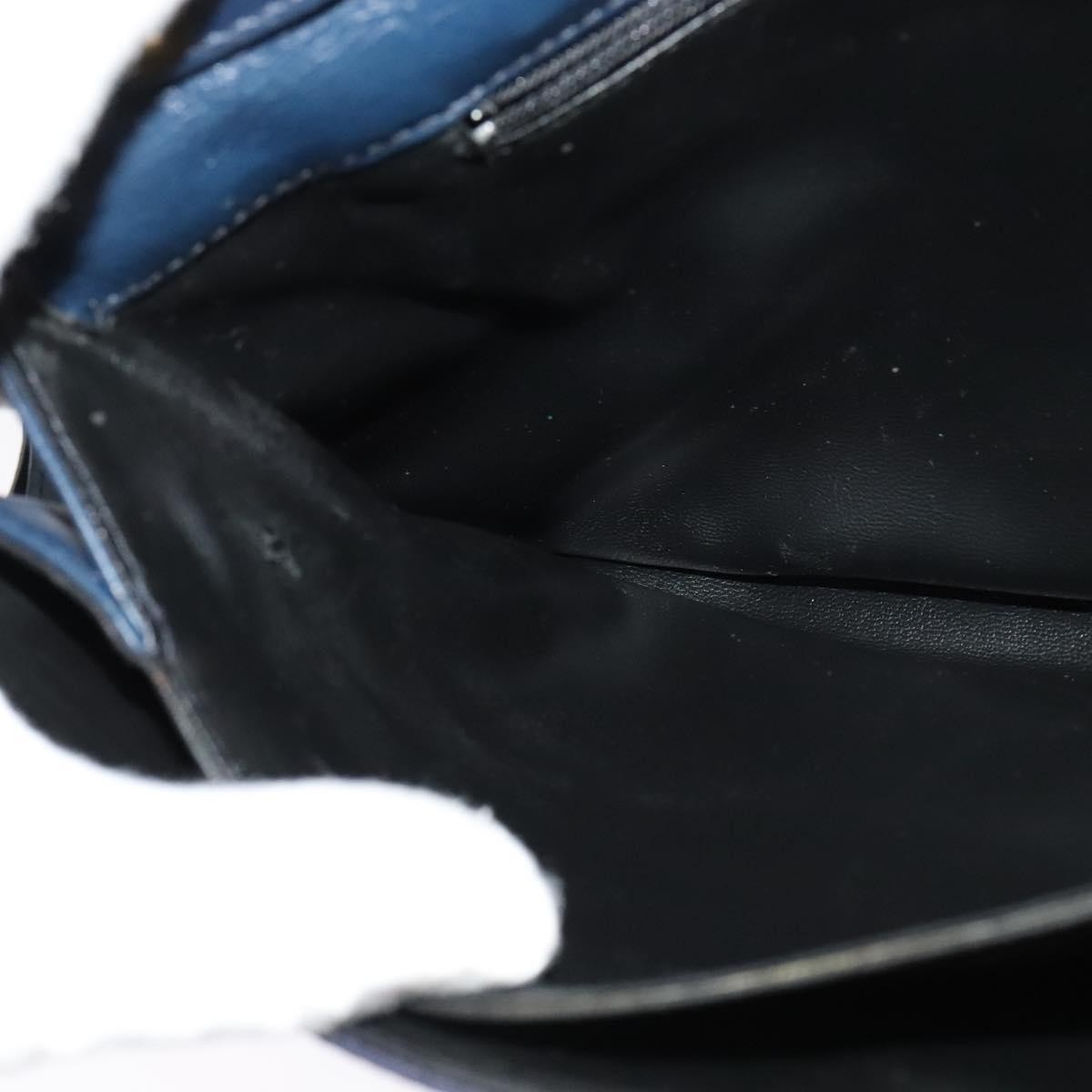 Burberry Flap Shoulder Canvas Navy Canvas Shoulder Bag Bag (Pre-Owned)