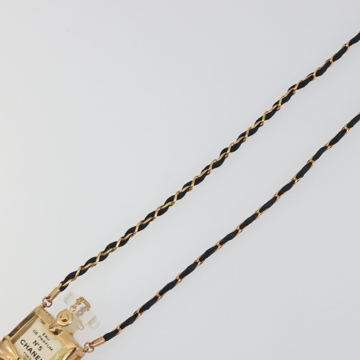 Chanel Cc No.5 Perfume Bottle Pendant Metal Gold Metal Necklace Jewelry (Pre-Owned)