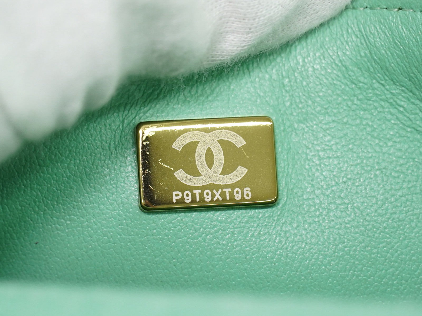 Chanel Classic Single Flap Top Handle Quilted Tweed Green Denim_Jeans Shoulder Bag Bag (Pre-Owned)