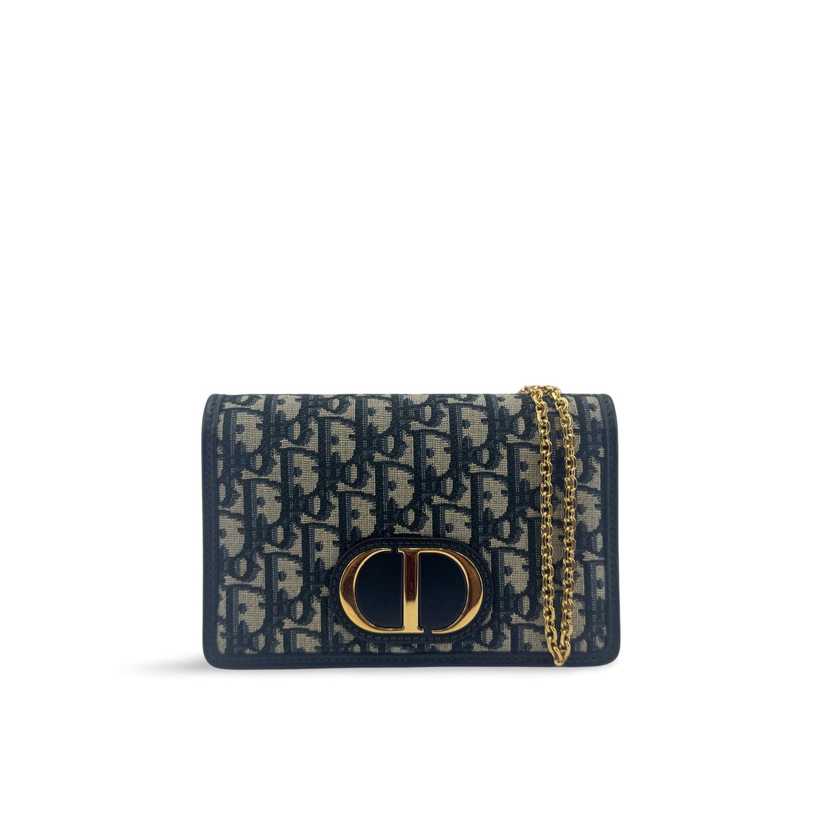 Christian Dior 30 Montaigne 2-In-1 Oblique Canvas Navy Canvas Clutche & Pouche Bag (Pre-Owned)