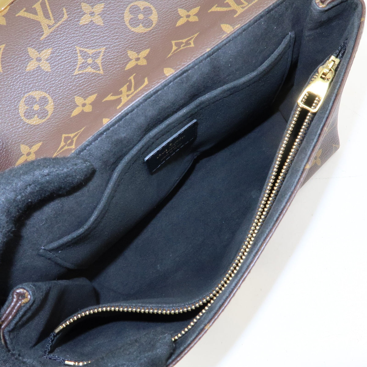 Louis Vuitton Saint Placide Monogram Canvas And Leather Brown Canvas Handbag (Pre-Owned)