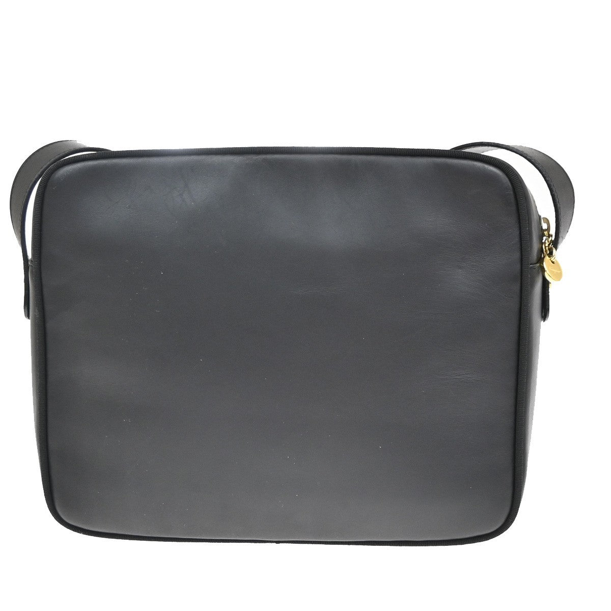 Salvatore Ferragamo Vara Bow Camera Leather Black Leather Shoulder Bag Bag (Pre-Owned)