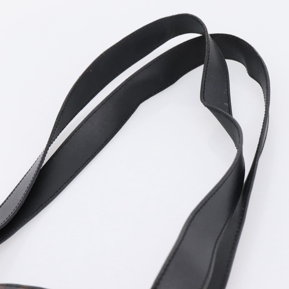 Celine Vintage Macadam Shopper Coated Canvas Black Pvc Tote Bag Bag (Pre-Owned)