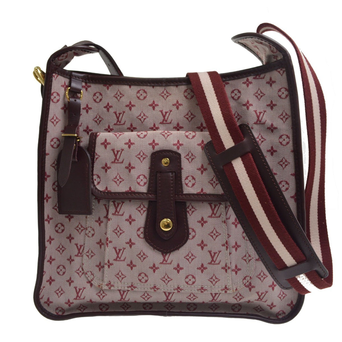 Louis Vuitton Mary Kate Messenger Mini Lin Burgundy Canvas Shoulder Bag Bag (Pre-Owned)