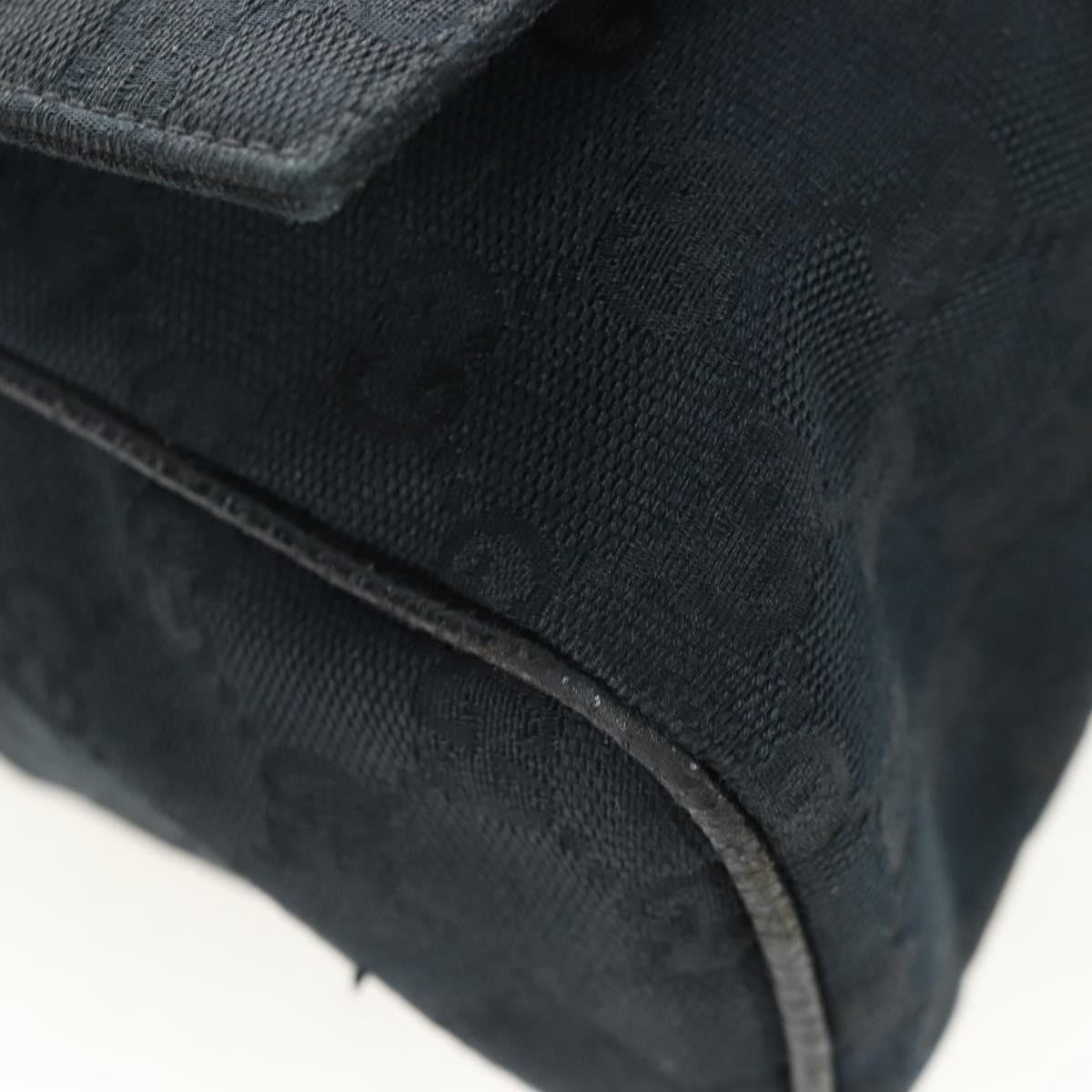 Gucci Shoulder Canvas Black Canvas Shoulder Bag Bag (Pre-Owned)