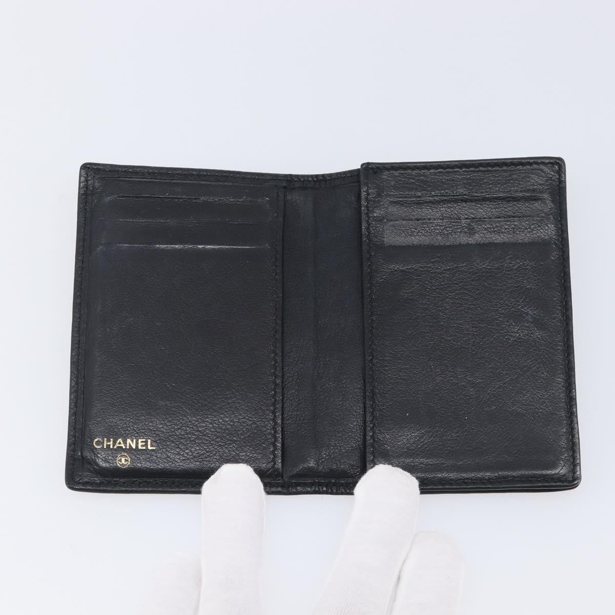Chanel Timeless Bifold Card Case Caviar Black Leather Card Holders Accessory (Pre-Owned)