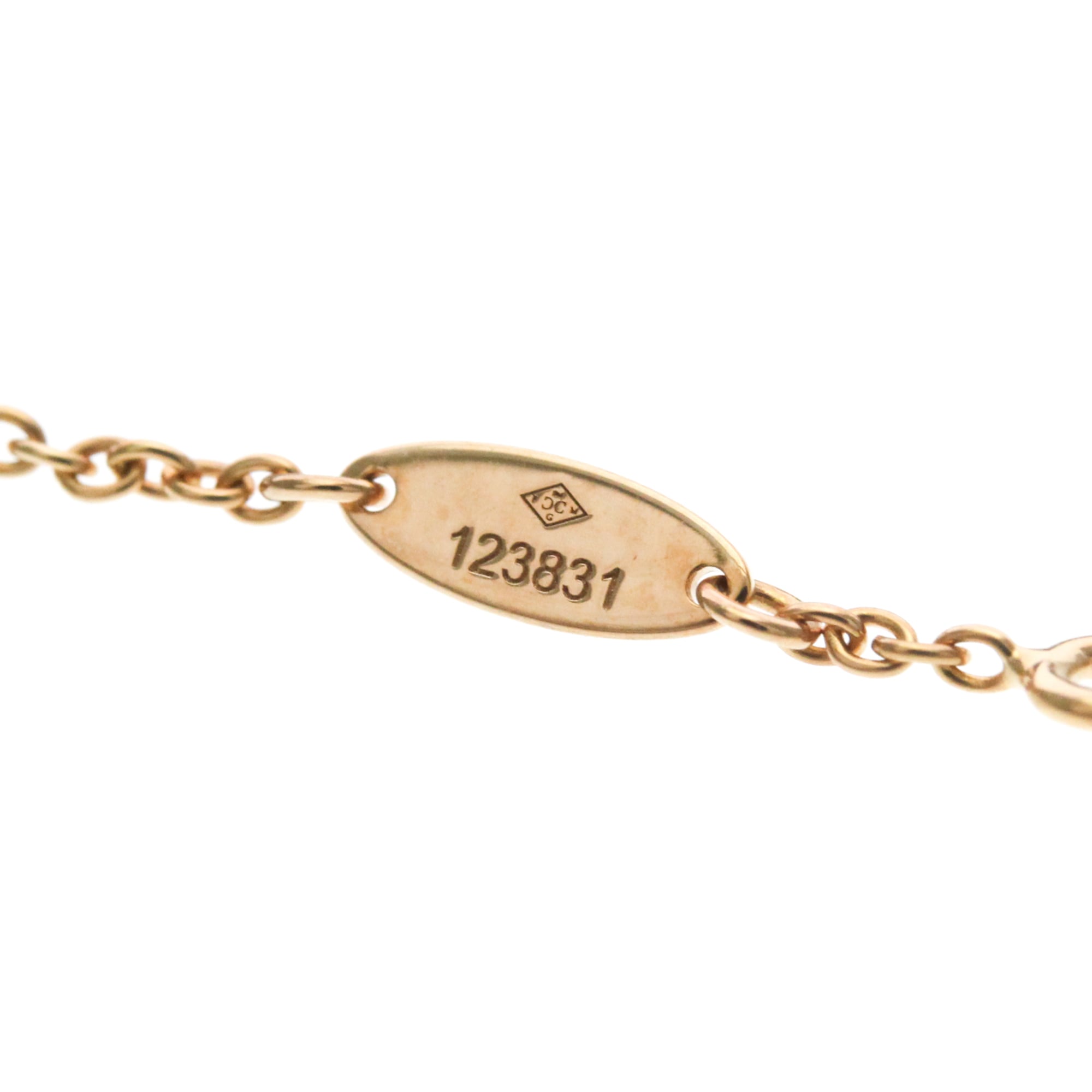 Christian Dior Rose Des Vents 18K Rose Gold With Diamonds Gold Pink_Gold Necklace Jewelry (Pre-Owned)