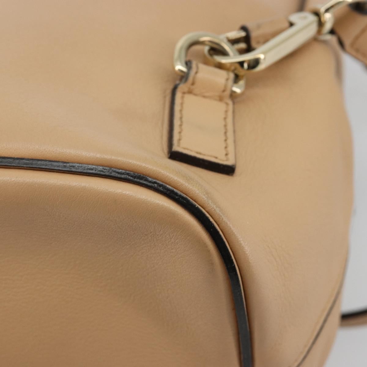 Chloe Faye Suede With Applique Beige Leather Backpack Bag (Pre-Owned)