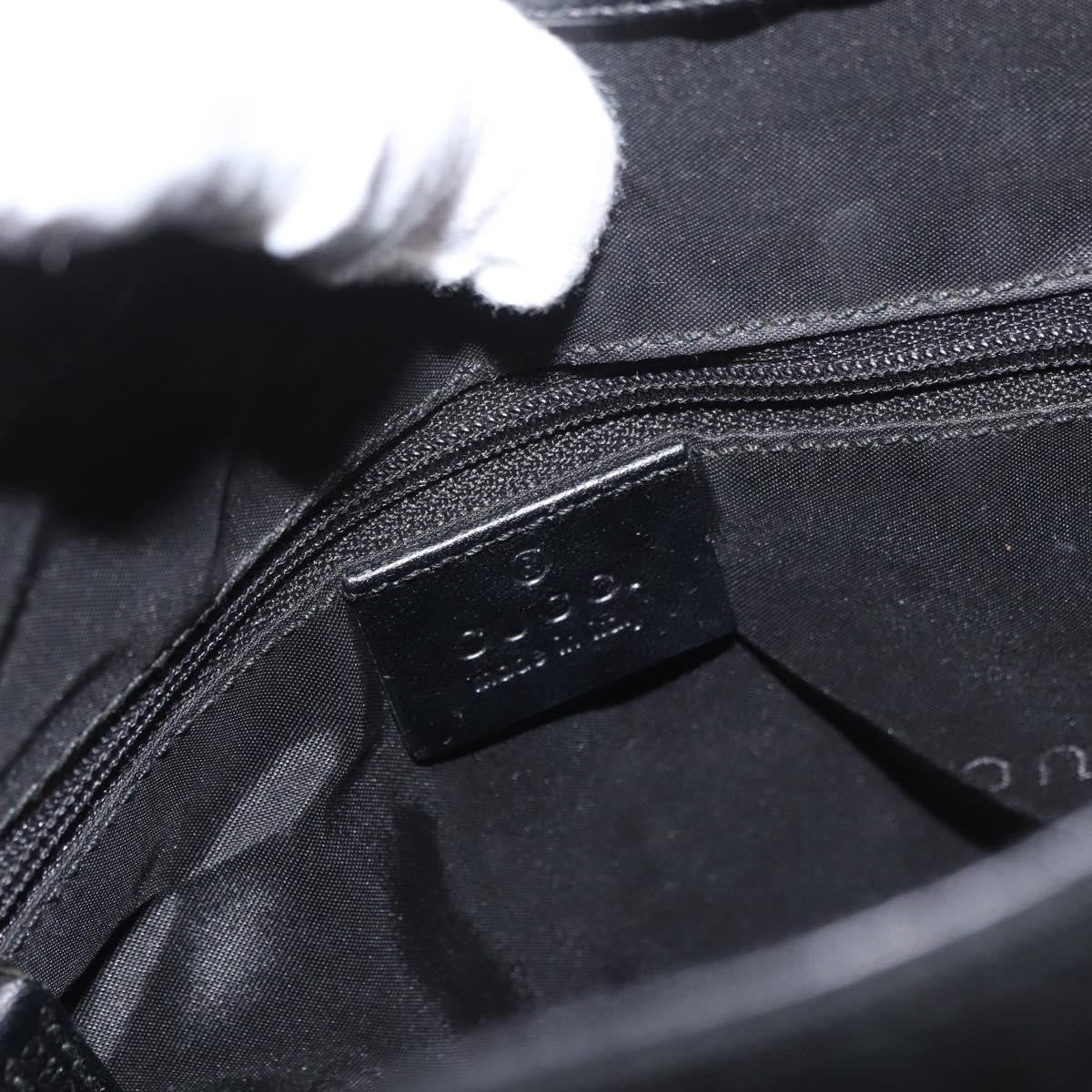 Gucci Vintage Flap Nylon Black Nylon Backpack Bag (Pre-Owned)