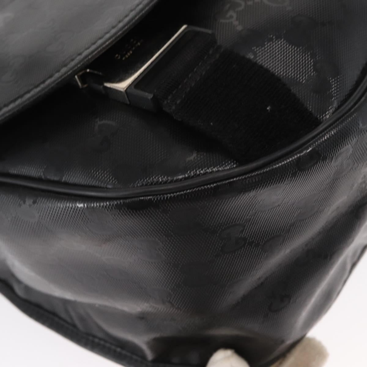 Gucci 500 Web Double Buckle Messenger Gg Imprime Black Canvas Shoulder Bag Bag (Pre-Owned)