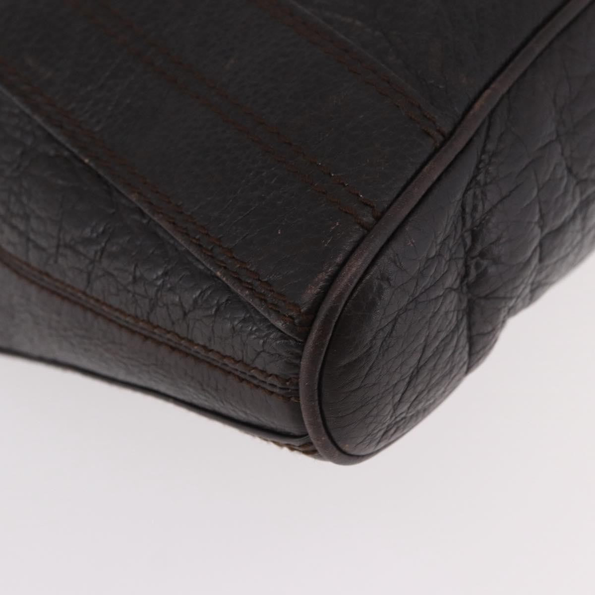 Bvlgari Leoni Top Handle Leather Brown Leather Handbag (Pre-Owned)