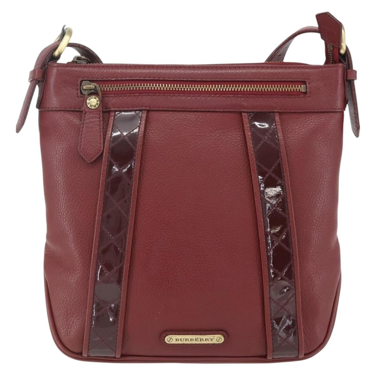 Burberry Vintage Leather Red Leather Shoulder Bag Bag (Pre-Owned)