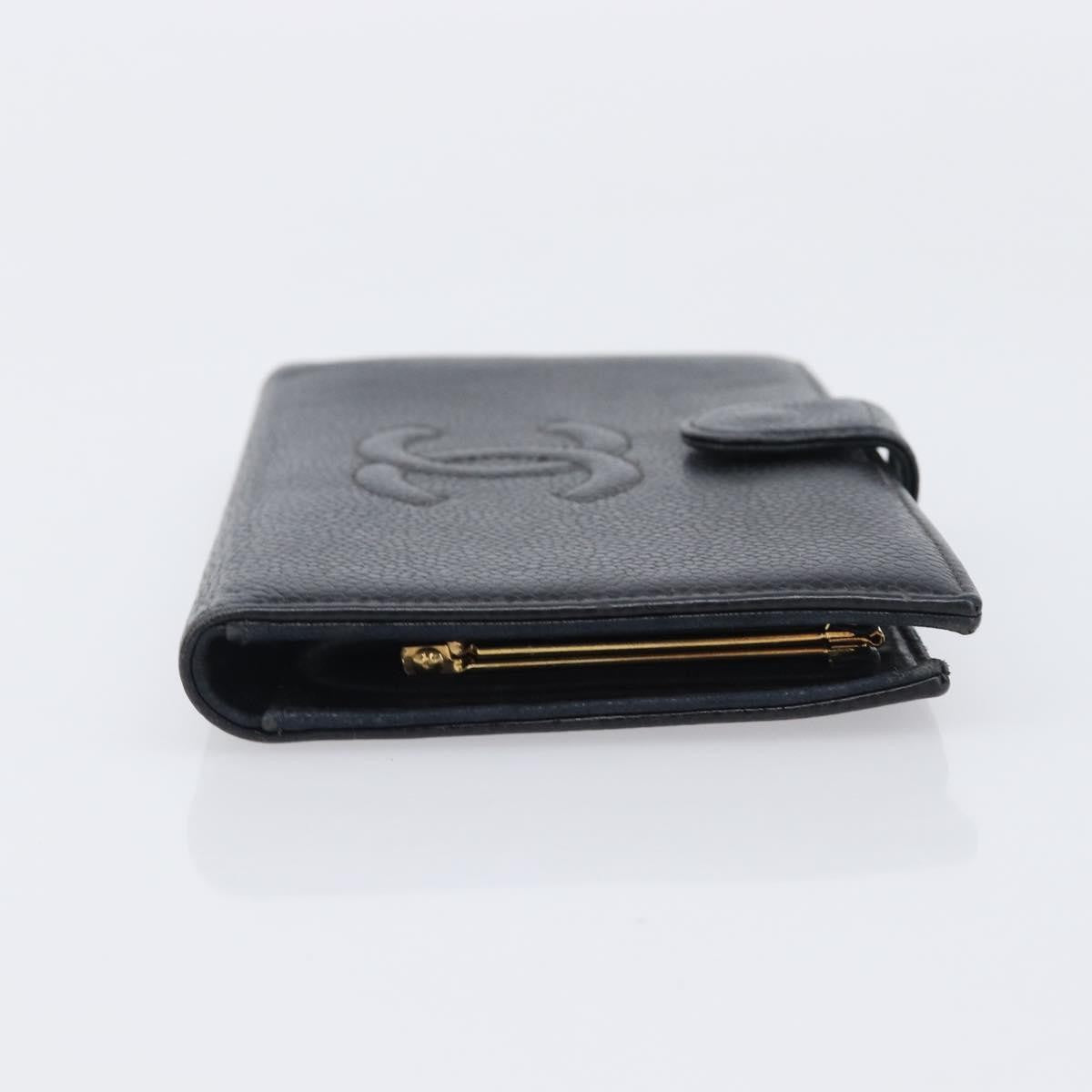 Chanel Timeless Cc French Leather Black Calfskin Wallets Accessory (Pre-Owned)