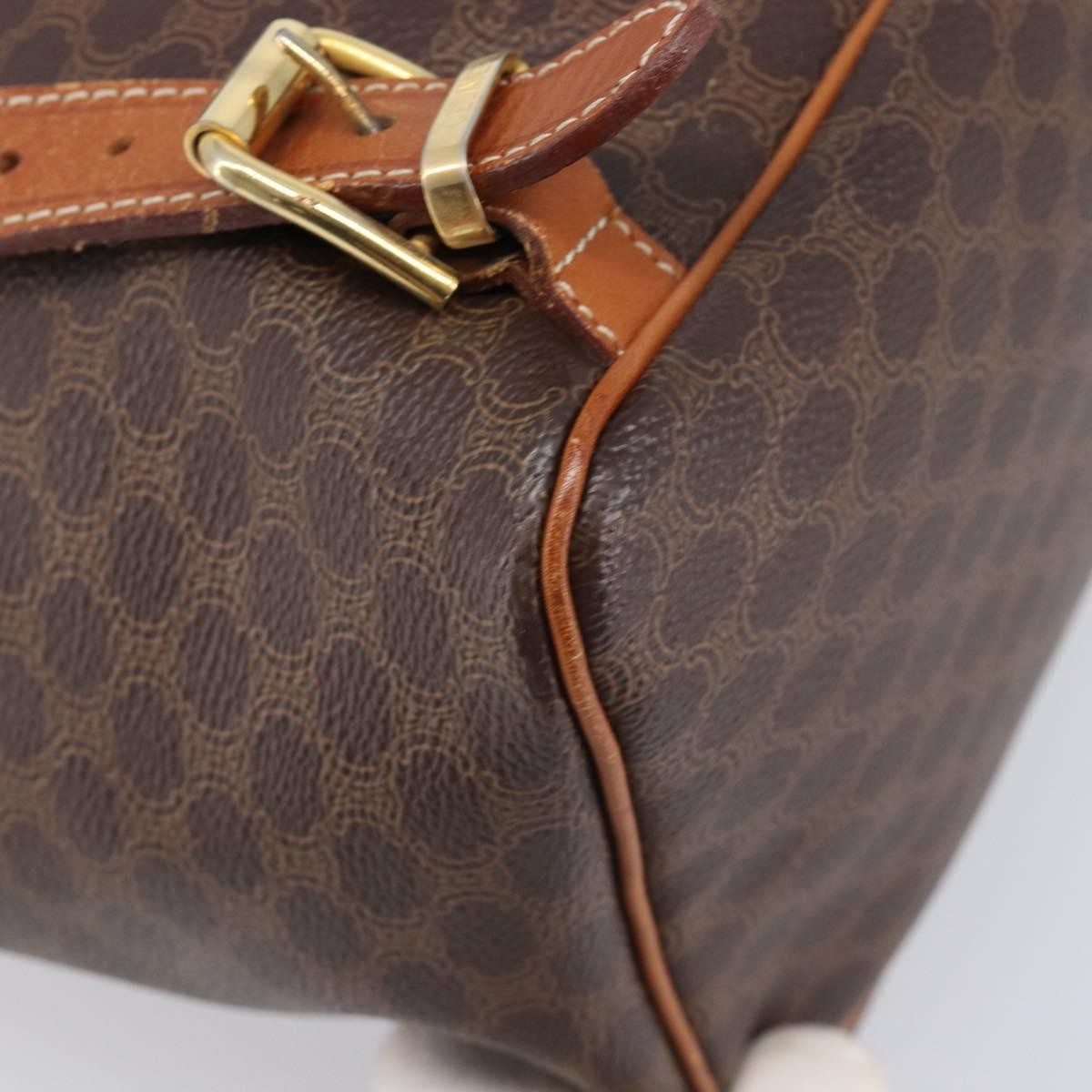 Celine Vintage Macadam Canvas Brown Canvas Backpack Bag (Pre-Owned)