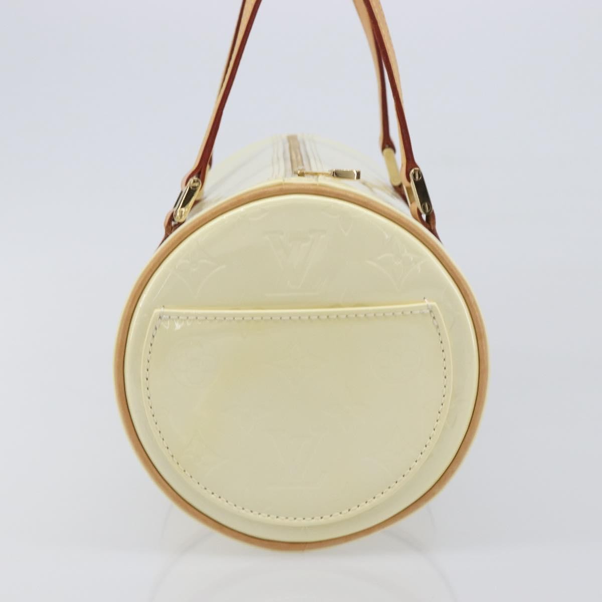 Louis Vuitton Bedford Monogram Vernis Beige Patent_Leather Handbag (Pre-Owned)
