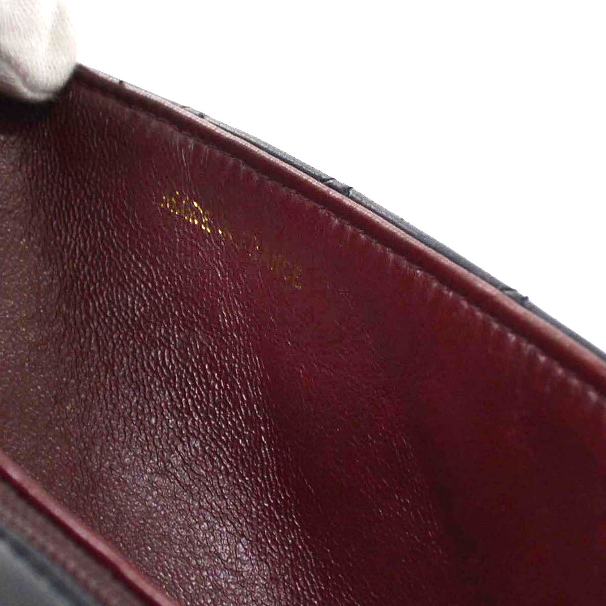 Chanel Vintage Full Flap Quilted Lambskin Black Leather Handbag (Pre-Owned)