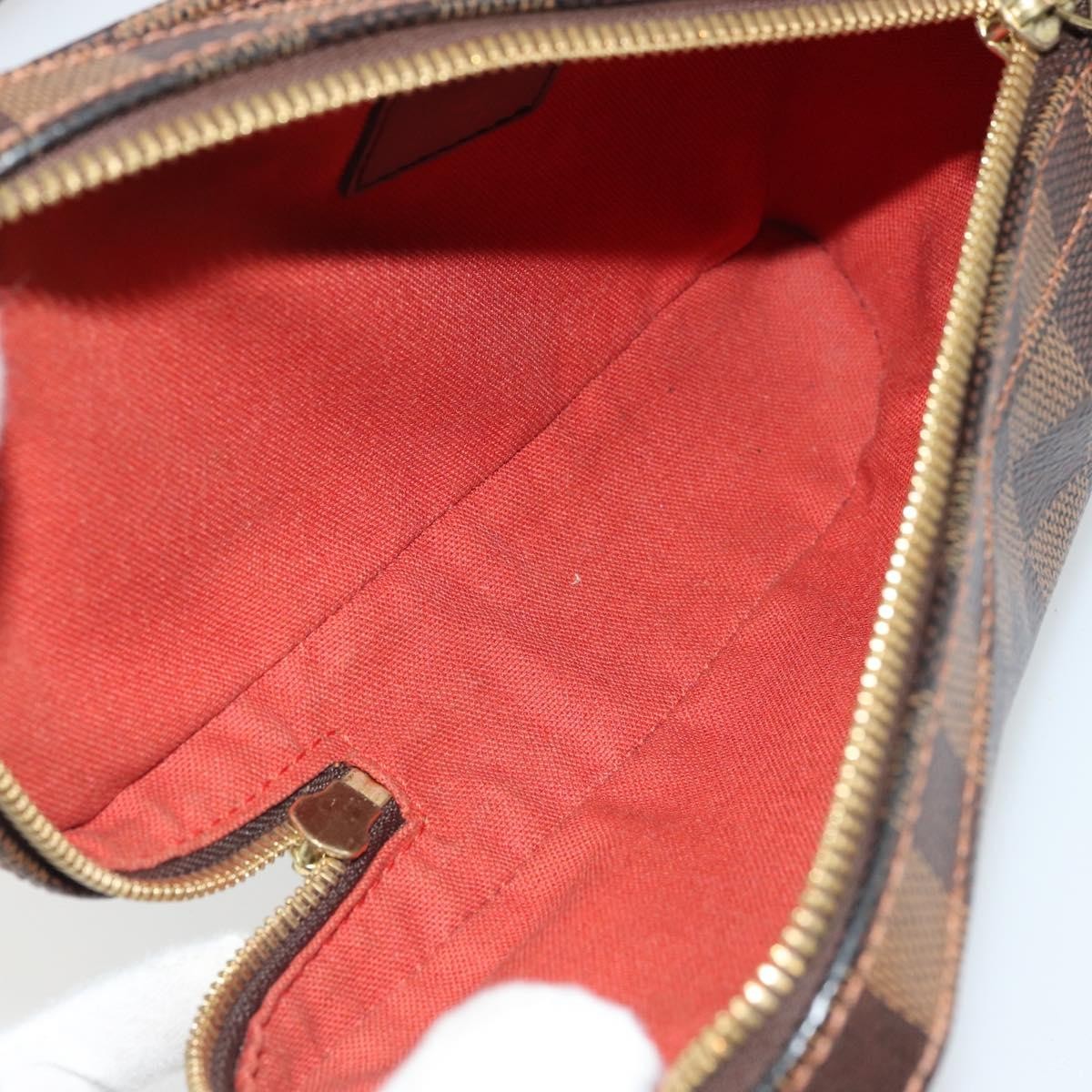 Louis Vuitton Geronimos Waist Damier Ebene Brown Canvas Shoulder Bag Bag (Pre-Owned)