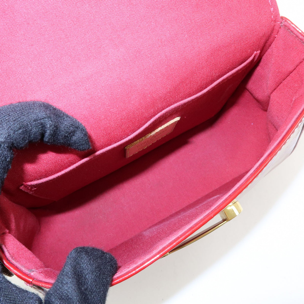 Louis Vuitton Bellflower Monogram Vernis Red Patent_Leather Handbag (Pre-Owned)