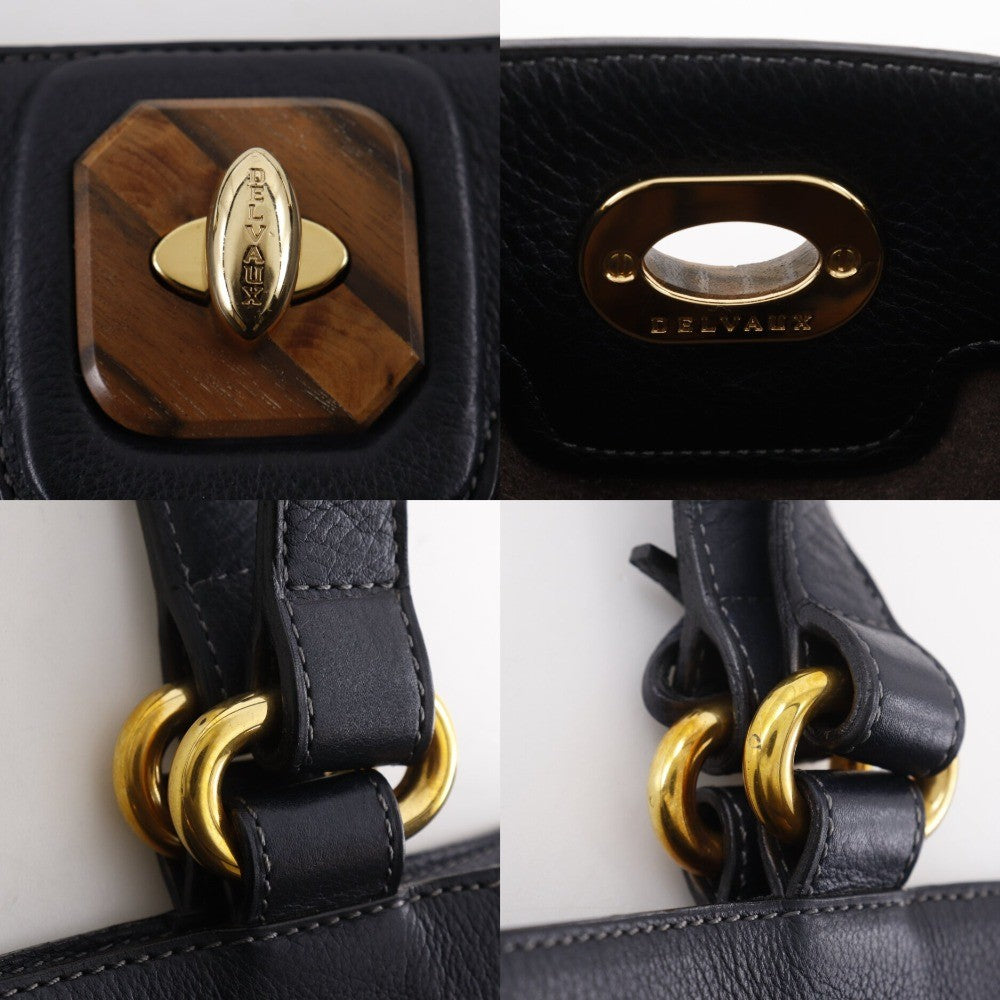 Delvaux Tote Bag Leather Brown Leather Tote Bag Bag (Pre-Owned)