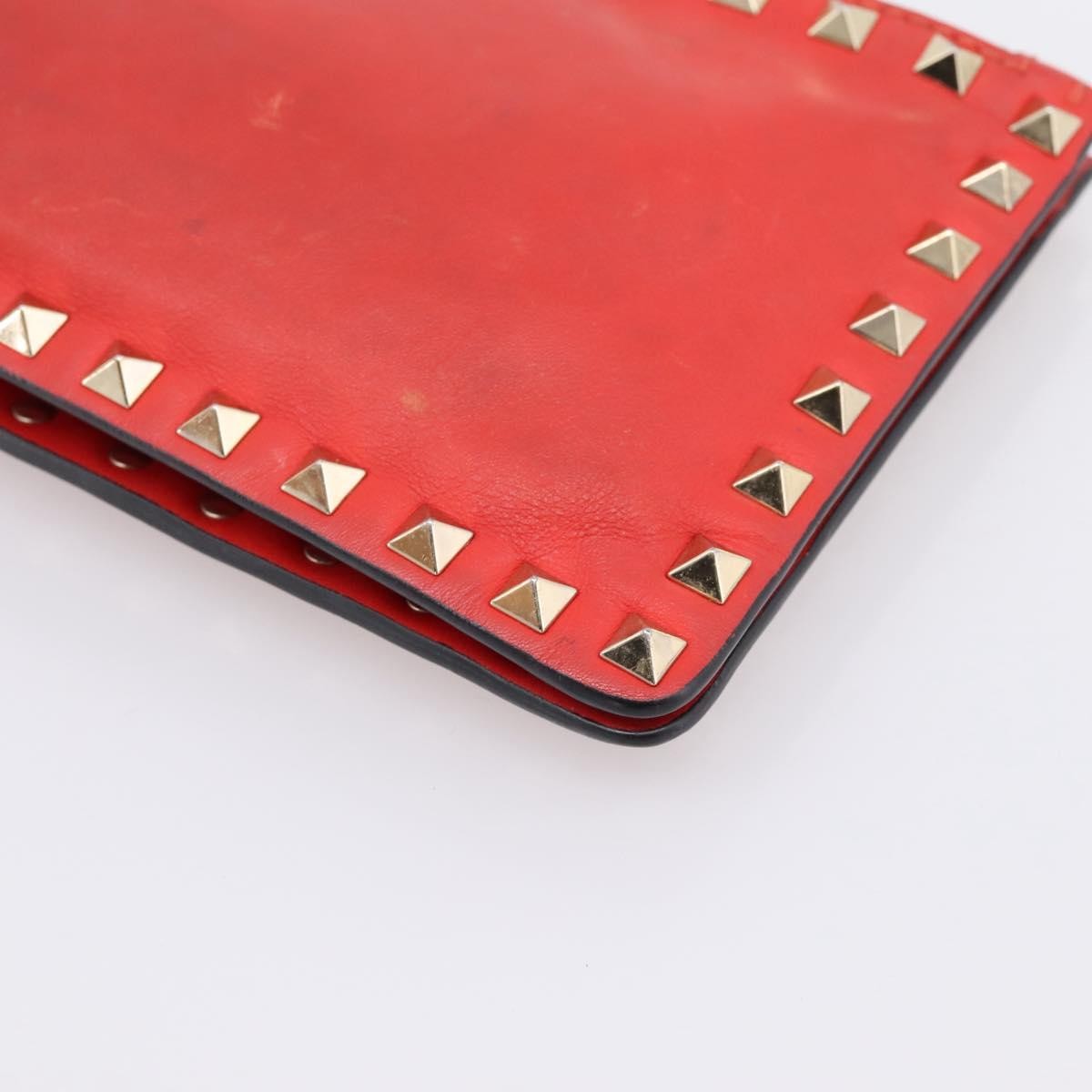 Valentino Garavani Rockstud Clutch Leather Black Leather Clutche & Pouche Bag (Pre-Owned)