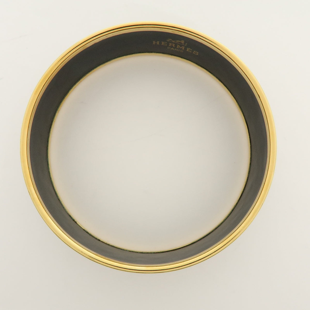 Hermes Caleche Bangle Enamel Gold Gold_Plated Bracelet Jewelry (Pre-Owned)