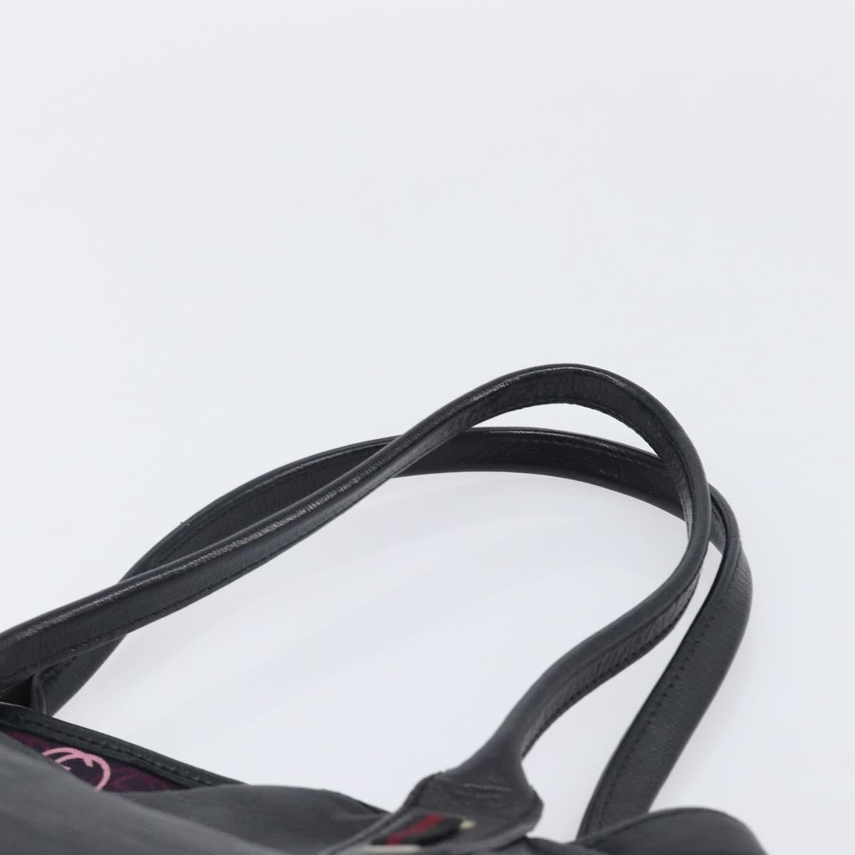 Gucci Princy Leather Black Leather Tote Bag Bag (Pre-Owned)