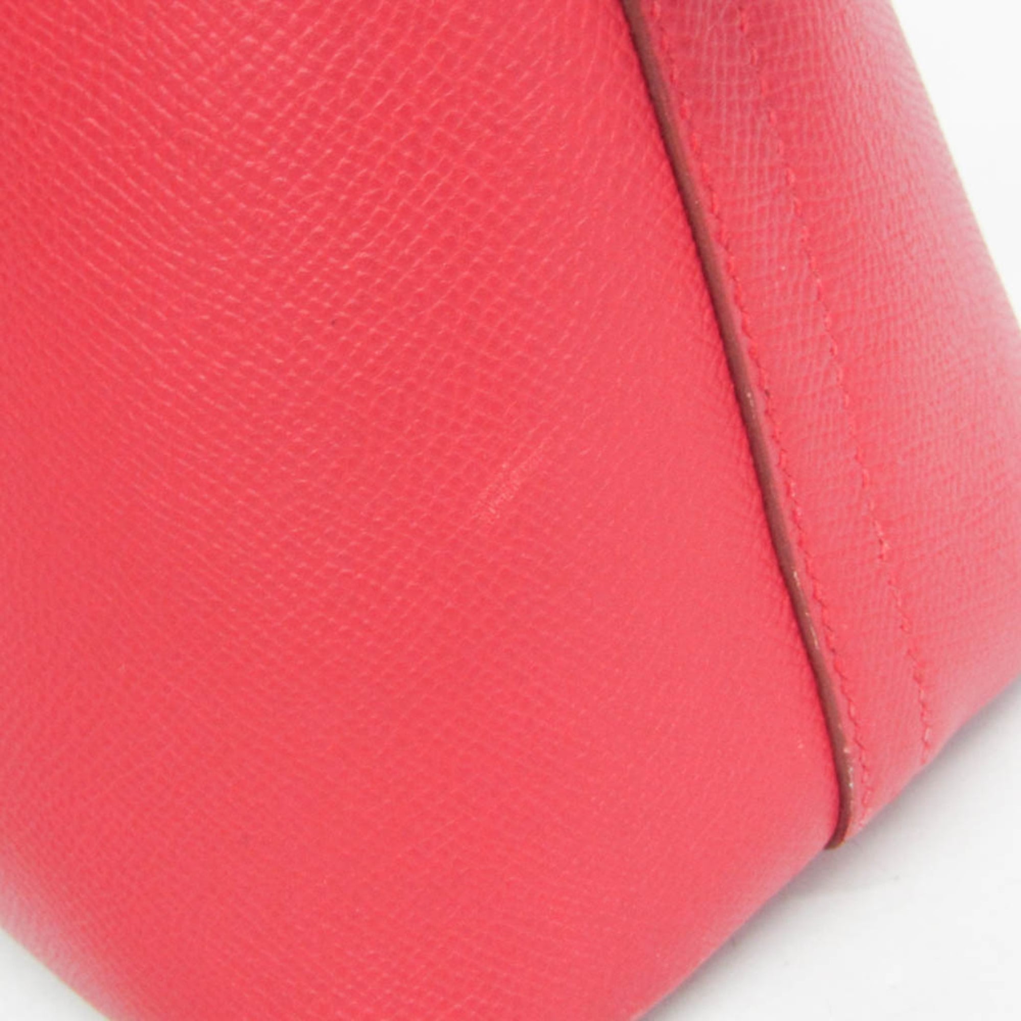 Hermes Bolide Courchevel Red Leather Handbag (Pre-Owned)