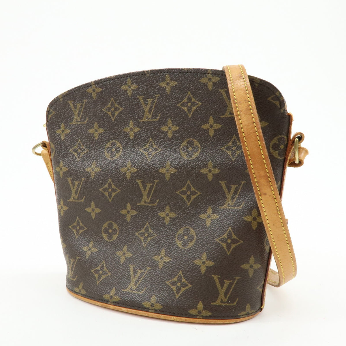 Louis Vuitton Drouot Monogram Canvas Brown Canvas Shoulder Bag Bag (Pre-Owned)