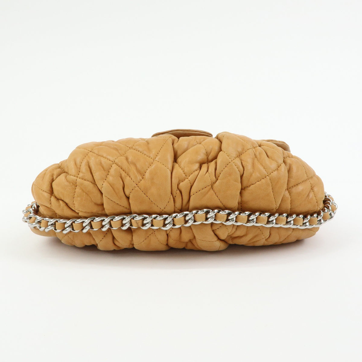 Chanel Chain Around Flap Quilted Leather Brown Leather Handbag (Pre-Owned)