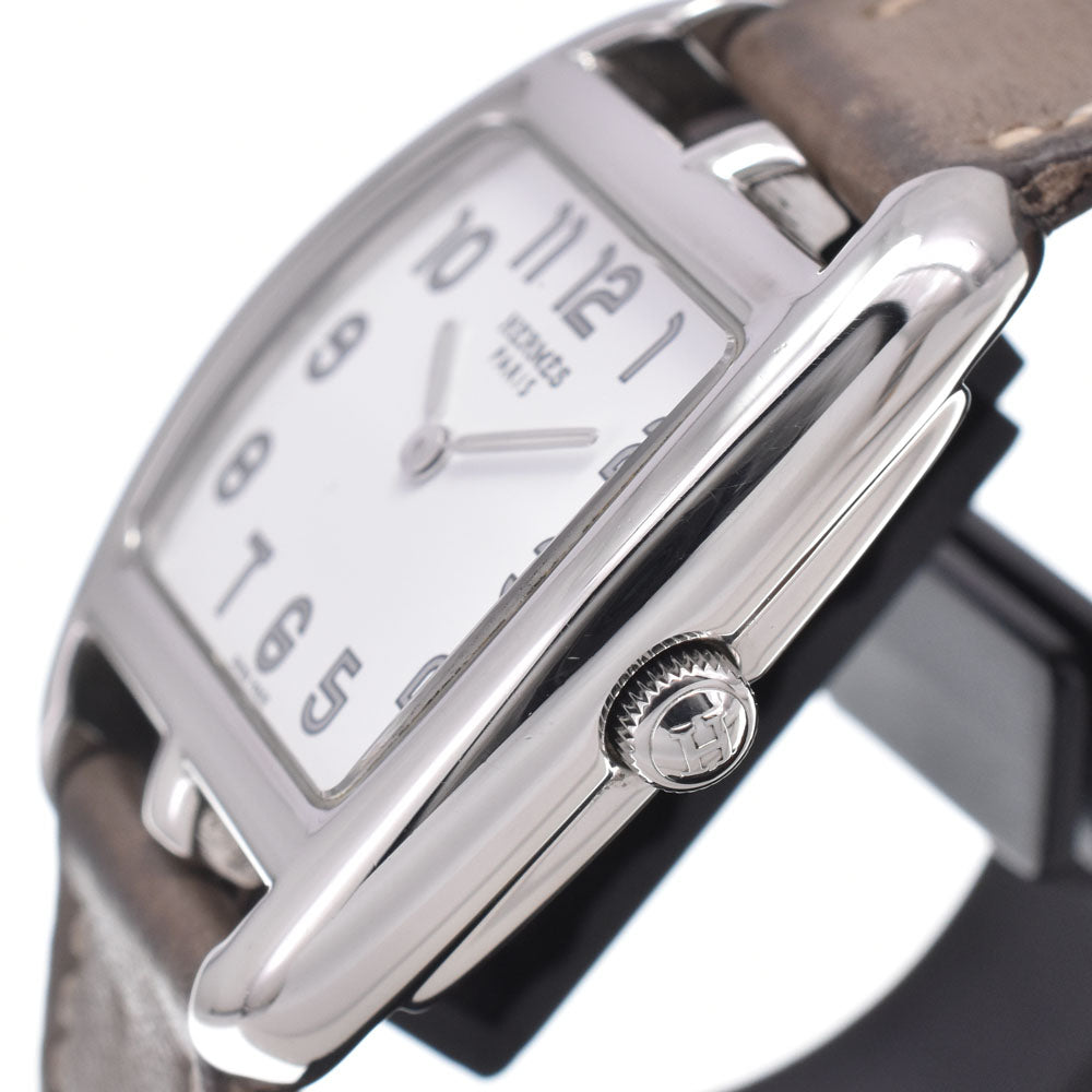 Hermes Cape Cod Double Tour Quartz Stainless Steel And Leather Watch (Pre-Owned)