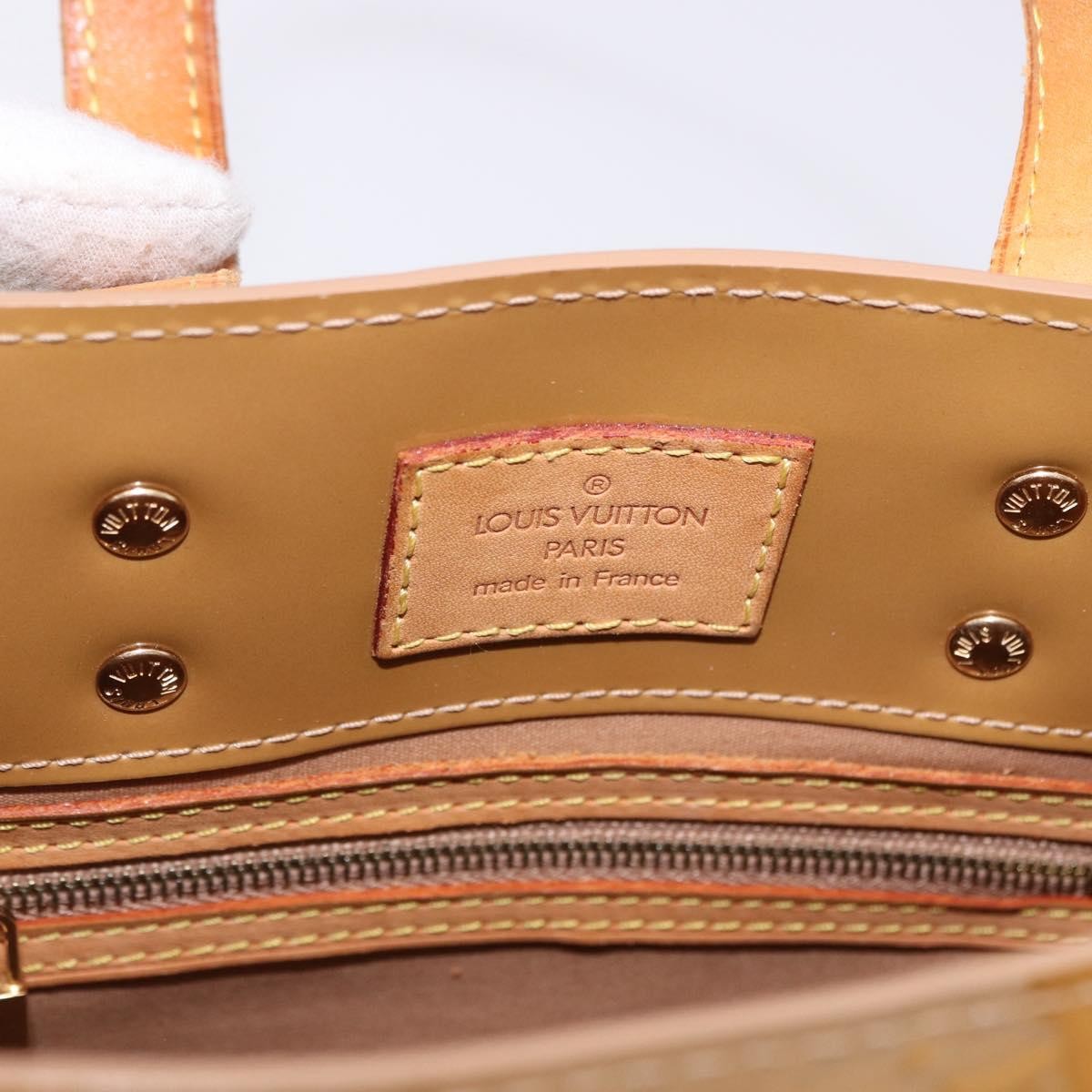 Louis Vuitton Reade Monogram Vernis Beige Patent_Leather Handbag (Pre-Owned)