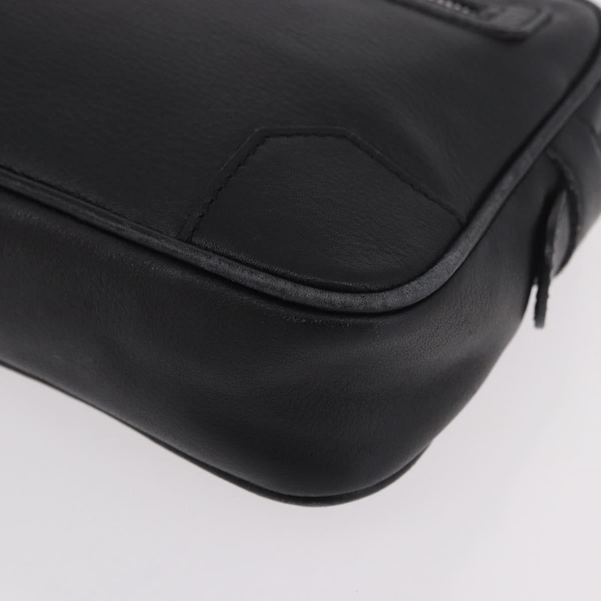 Celine Vintage Zip Wristlet Clutch Leather Black Leather Clutche & Pouche Bag (Pre-Owned)
