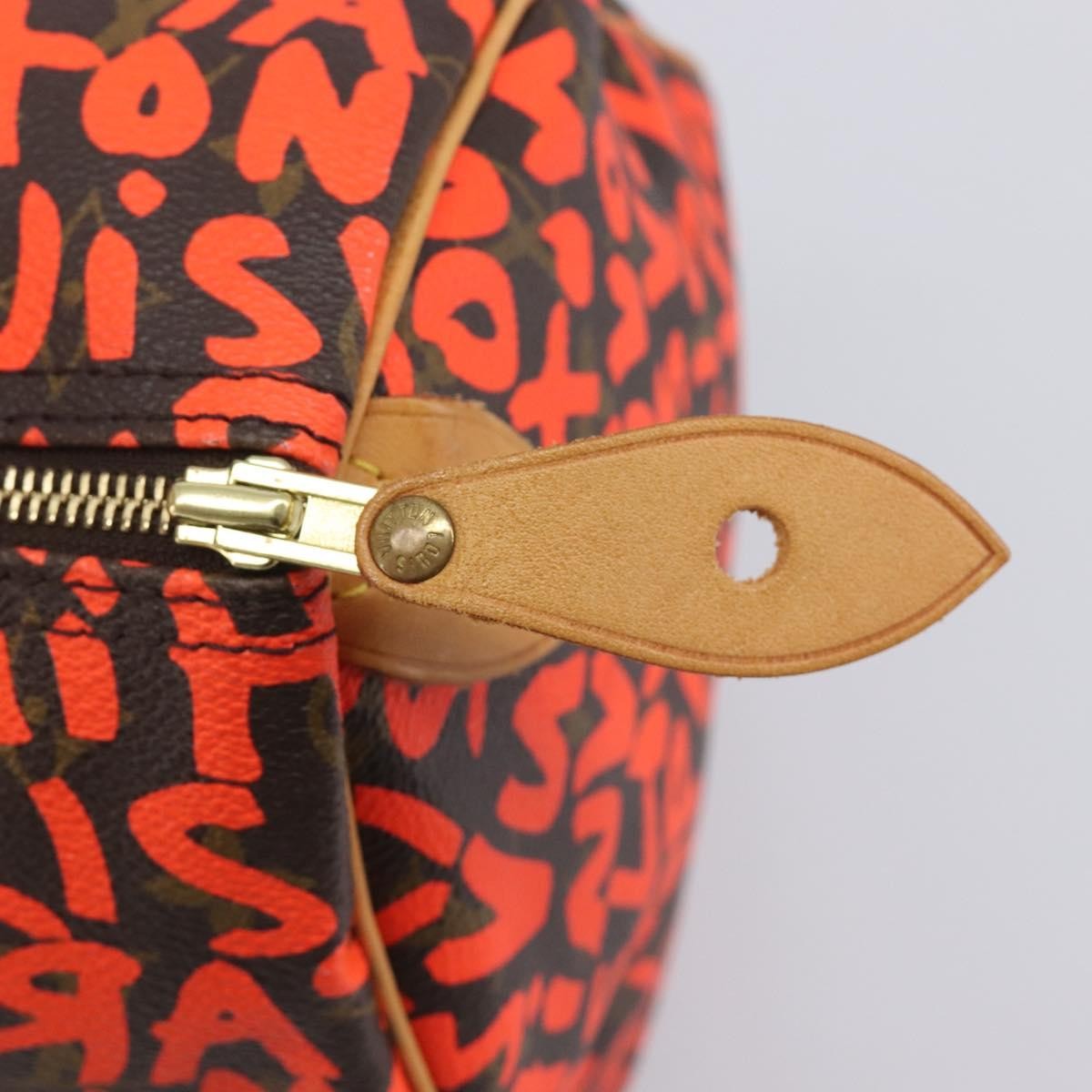 Louis Vuitton Speedy Limited Edition Monogram Graffiti Orange Canvas Handbag (Pre-Owned)