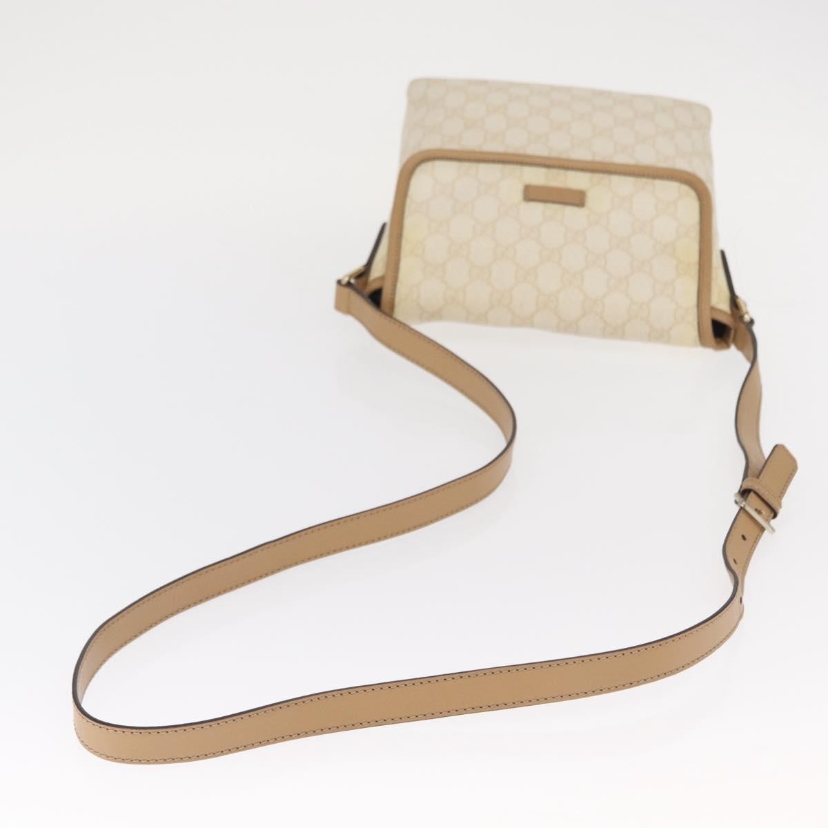 Gucci Flap Messenger Gg Coated Canvas White Pvc Shoulder Bag Bag (Pre-Owned)