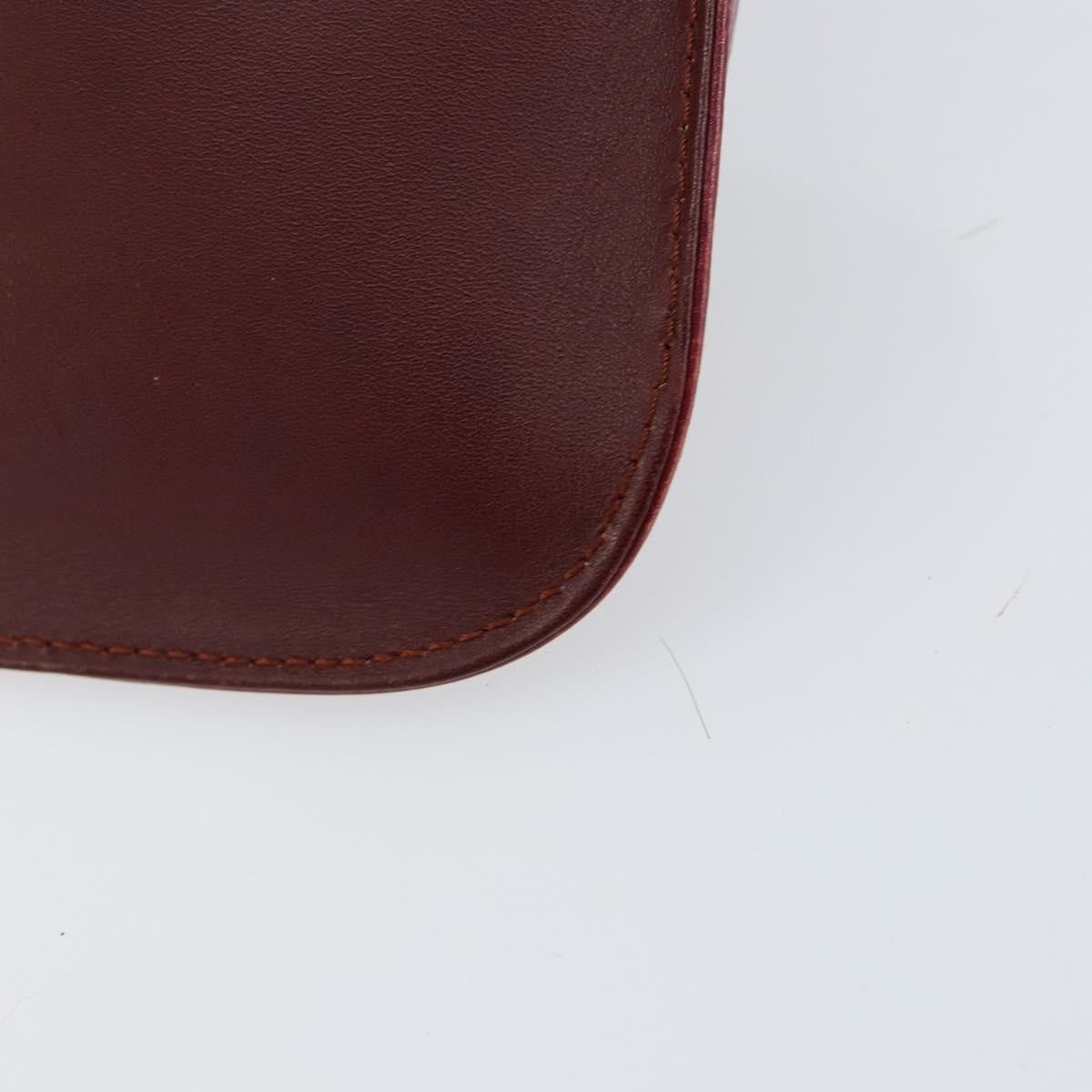 Cartier Must De Cartier Clutch Leather Burgundy Leather Clutche & Pouche Bag (Pre-Owned)