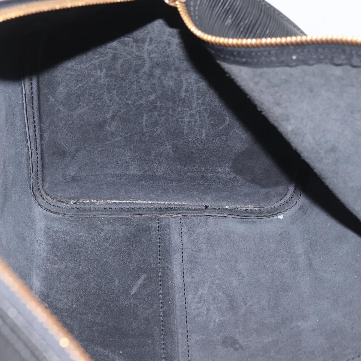 Louis Vuitton Keepall Epi Leather Black Leather Travel Bag Bag (Pre-Owned)