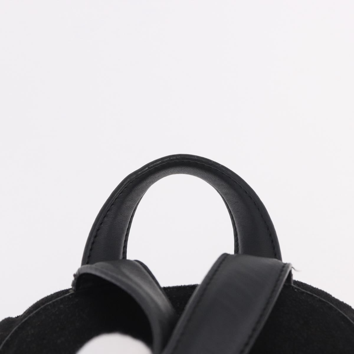 Stella Mccartney Falabella Front Zip Shaggy Deer Black Polyester Backpack Bag (Pre-Owned)