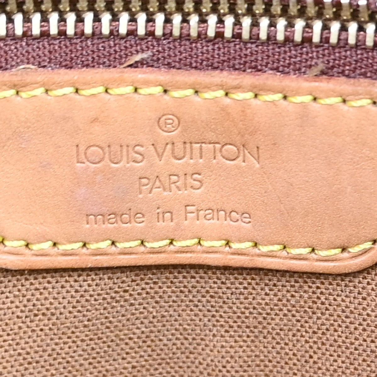 Louis Vuitton Cabas Mezzo Monogram Canvas Brown Canvas Shoulder Bag Bag (Pre-Owned)