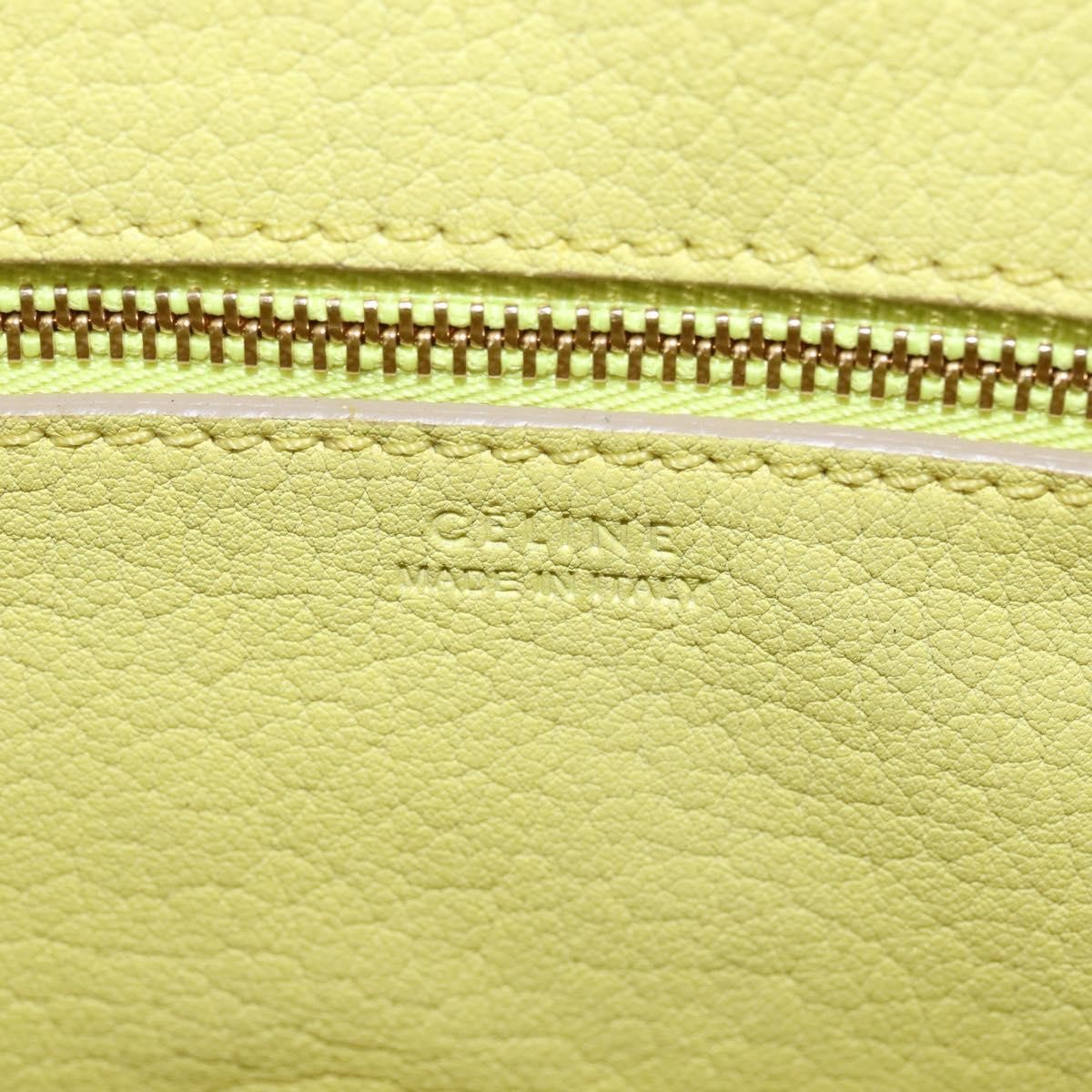 Celine Tie Knot Smooth Leather Yellow Leather Bag (Pre-Owned)