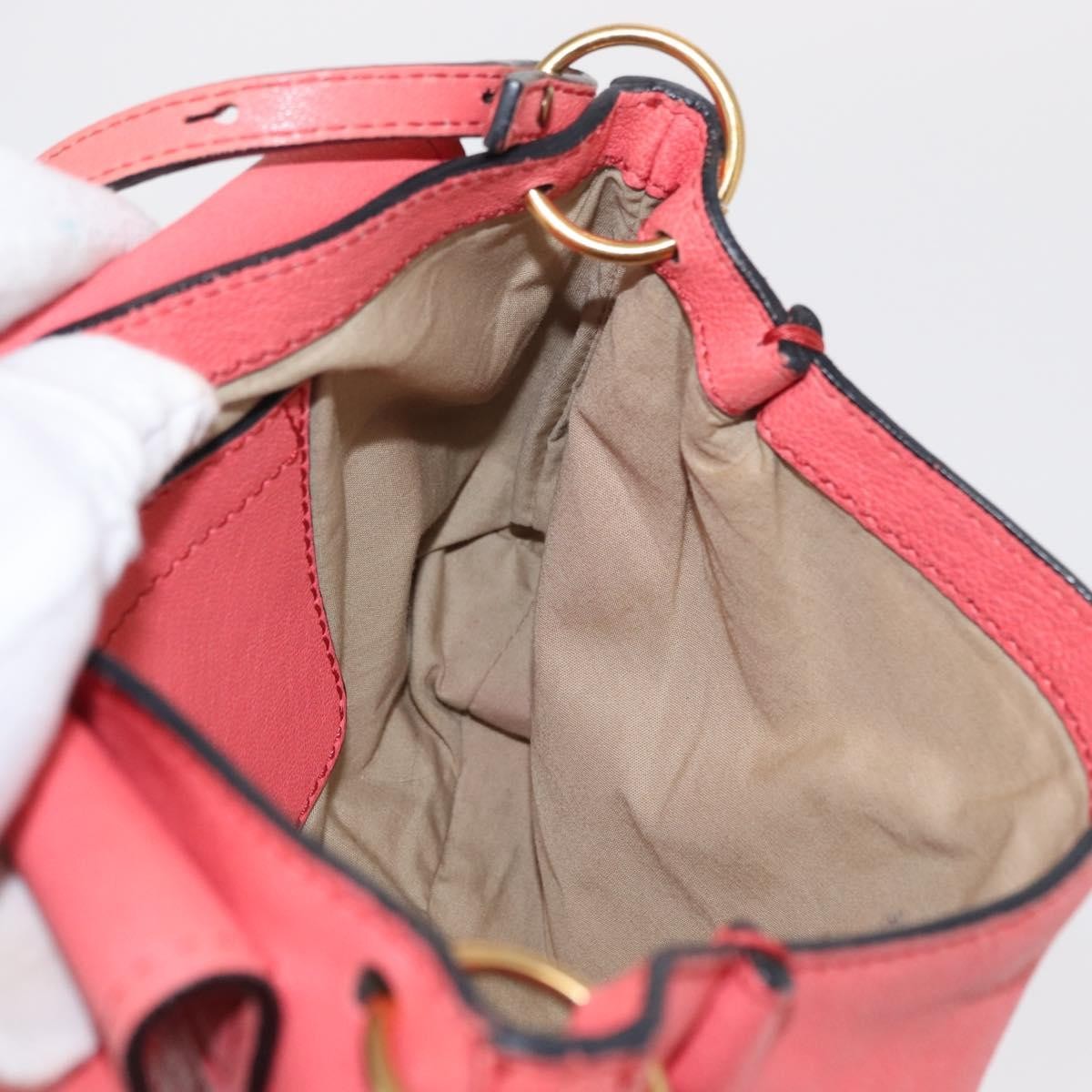 Chloe Elsie Leather Pink Leather Shoulder Bag Bag (Pre-Owned)